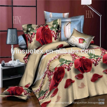 Hot Golden Jacquard Bedding Set / Ensemble de literie 3d / Ensemble de literie en coton